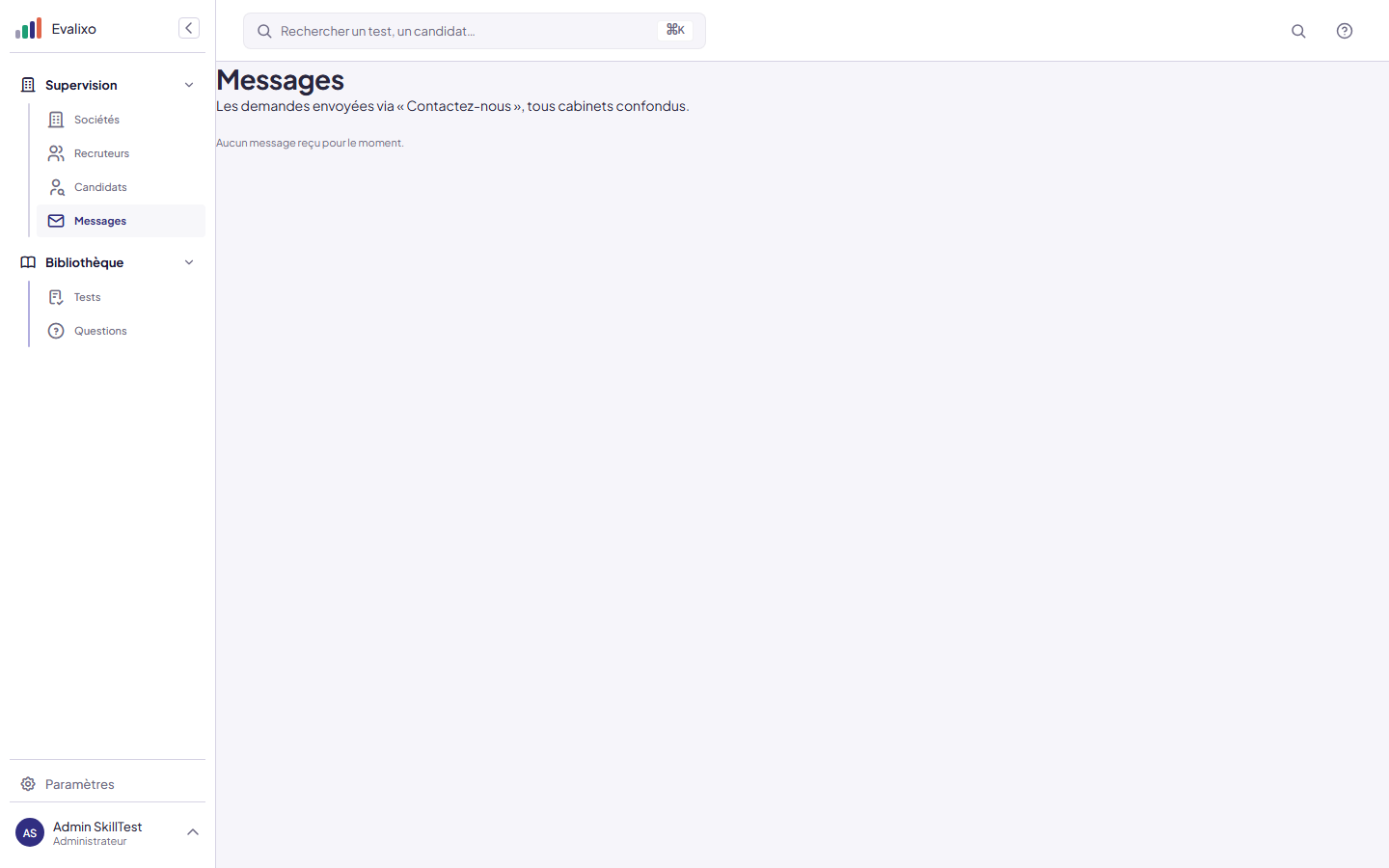 Messages de support